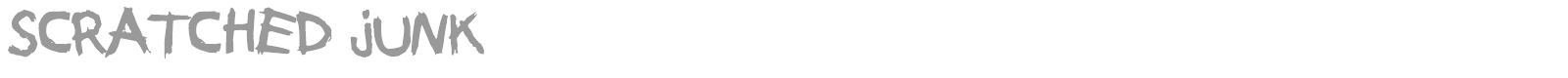 Scratched Junk font preview
